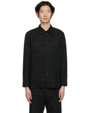 Sasquatchfabrix. Bush Faux-Leather Shirt - Black