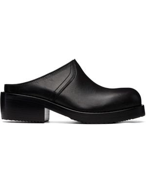 Dries Van Noten Leather Workwear Mule Loafers - Black