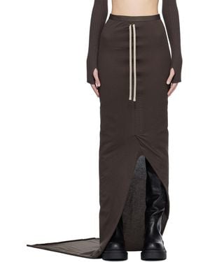 Rick Owens Moncler + Adjustable Maxi Skirt - Black