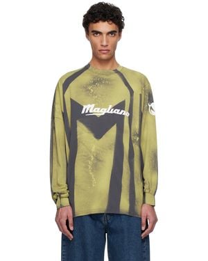 Magliano グリーン＆グレー Phantom ツイスト 長袖Tシャツ - マルチカラー