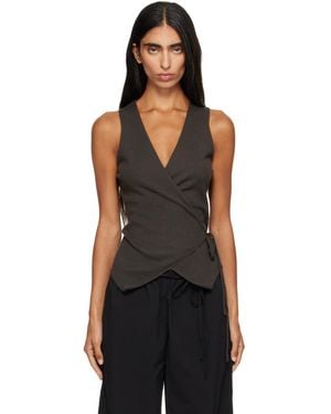 Lisa Yang Khaki Nayi Top - Black