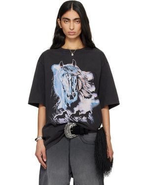 Lu'u Dan 'Year Of The Horse' Oversized Concert T-Shirt - Black