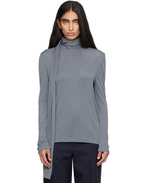 Bottega Veneta Viscose Jersey Top - Grey