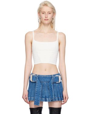 Dion Lee White Ventral Compact Tank Top - Blue