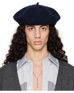 Maison Margiela Heavy Wool Beret - Blue