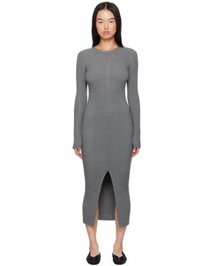 REMAIN Birger Christensen Rib Knit Midi Dress - Black