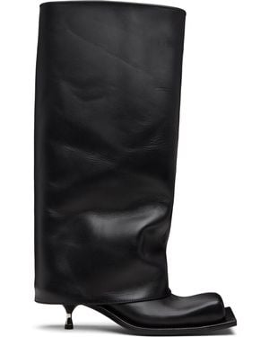 FIDAN NOVRUZOVA Tall Iman Kitten Heel Boots - Black