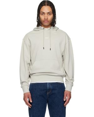 BOSS Fleece Cotton Terry Contrast Logo Hoodie - Multicolour
