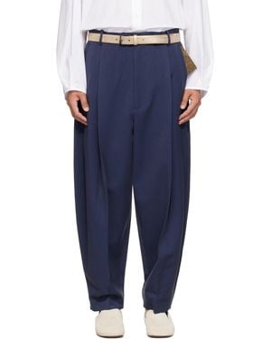 Hed Mayner Pleated Pants - Blue