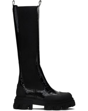 Ganni Cleated チェルシーブーツ ブラック | Lyst