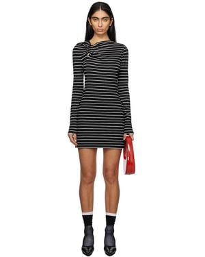MSGM Striped Minidress - Black