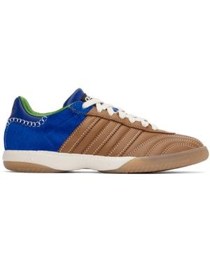Wales Bonner Adidas Originalsエディション ブラウン＆ブルー Pony Samba Millennium スニーカー - ブラック