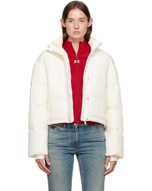 Courreges Off- Cropped Puffer Jacket - Red