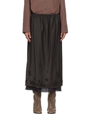 Cordera Tailored Embellished Maxi Skirt - Black
