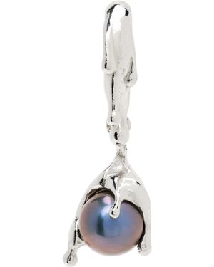 ALAN CROCETTI Nano Boucle D'Oreille Unique À Perle Et À Effet Fondu - Noir