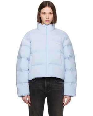 Alexander Wang Cropped Reflective Logo Down Jacket - White