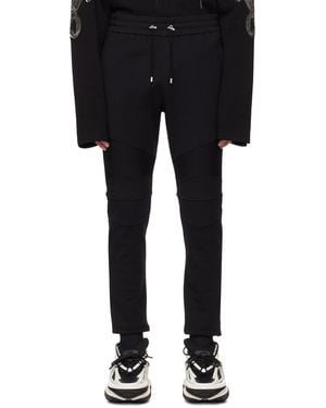 Balmain フロックロゴ スウェットパンツ - ブラック