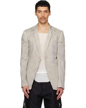 Rick Owens Off- Temple Fogpocket Soft Soft Blazer - Black