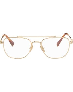 Miu Miu Top Bar Metal Glasses - Black