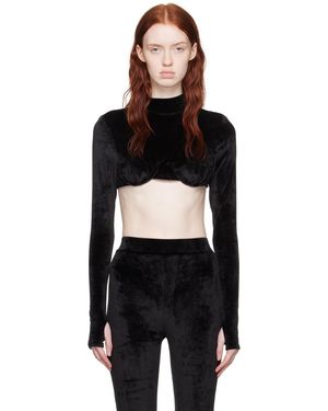 Gcds Black Cropped Turtleneck