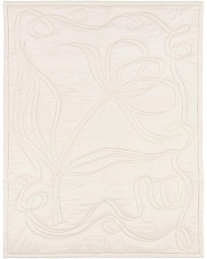 Bambou Roger Kwong Off- Quilted Silk Blanket - Natural