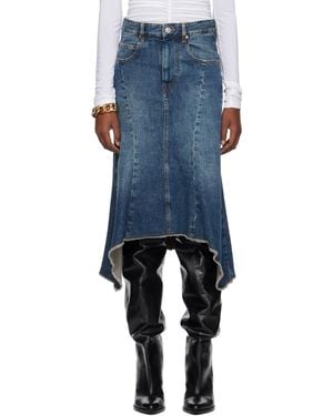 Isabel Marant ブルー Nyda デニム ミディアムスカート