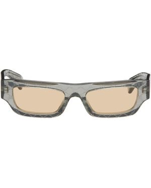Gucci Lunettes De Soleil Rectangulaires Grises À Logo - Neutre