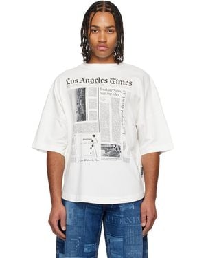 Palm Angels Off- La Times Edition News Over T-Shirt - White