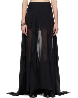 Ann Demeulemeester Saga X-Long Maxi Skirt - Black