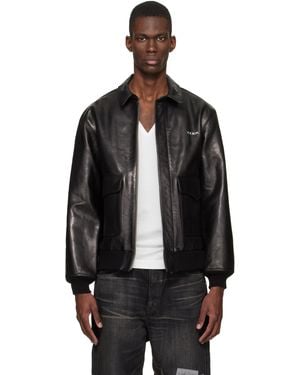 Yohji Yamamoto Neighborhood Edition Leather Jacket - Black