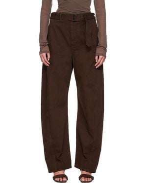 Lemaire Twisted Belted Jeans - Brown