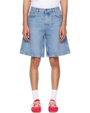 Off-White c/o Virgil Abloh Half Arrow Denim Shorts - Blue