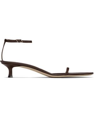 Christen 35Mm Double Strap Kitten Heeled Sandals - Black