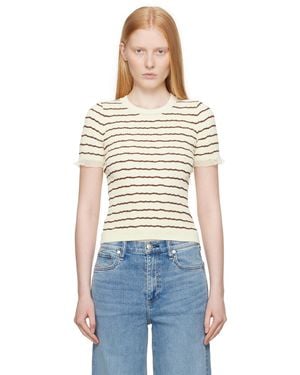 Rag & Bone Chiara Stripe Crew T-Shirt - Blue