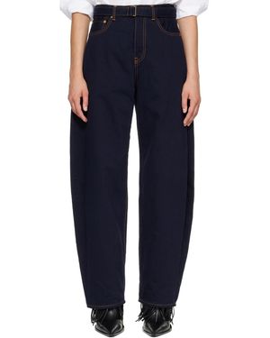 Sacai Belted Jeans - Blue