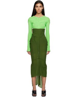 TALIA BYRE Fishtail Maxi Skirt - Green