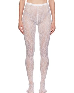 Wardrobe NYC Lace Tights - White
