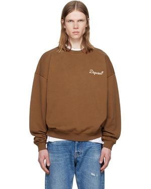 DSquared² D2 Signature Relax Fit Crewneck Sweatshirt - Orange
