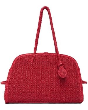 Jacquemus 'the Raffia Turismo' Tote - Red