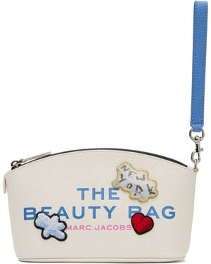 Marc Jacobs 'The Sticker Patch Beauty Bag' Cosmetic Pouch - Grey