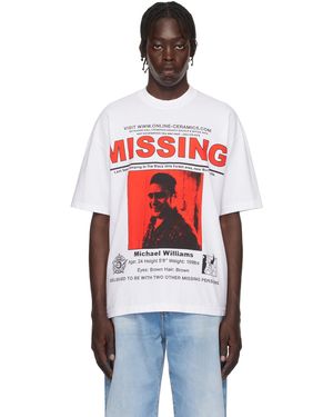 ONLINE CERAMICS T-Shirt 'Missing' Blanc - Rouge