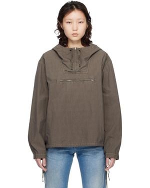 Maison Margiela Taupe Cotton Caban Anorak - Brown