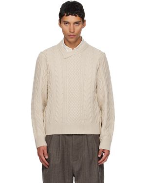 Camiel Fortgens Frankenstein Cable Knit Jumper - Natural