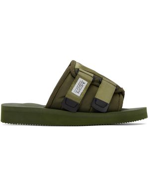 Suicoke カーキ Kaw-Cab サンダル - ブラック