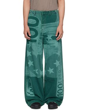 Gerrit Jacob Jean Bleu En Denim Surteint - Vert