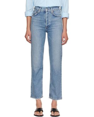 Agolde 90's Pinch Waist Crop Jeans - Blue