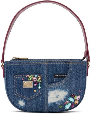 Dolce & Gabbana キッズ｜ブルー デニム Borsa A Mano ショルダーバッグ
