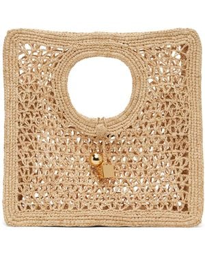Jacquemus La Croisière 'The Spiaggia Small Square' Tote - Natural