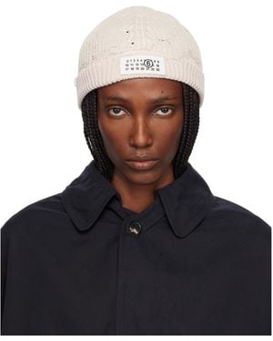 MM6 by Maison Margiela Amended Optical Ribs Beanie - Black