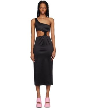 Versace Black Knotted Cover-up Dress